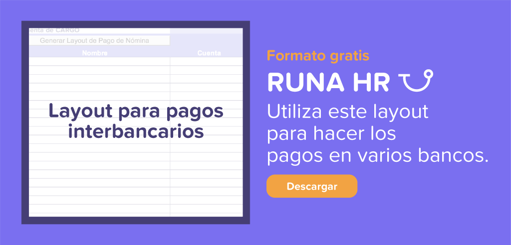 Formato para pagos interbancarios | Runa HR