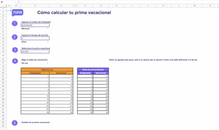 Calculadora de Prima Vacacional | Runa HR