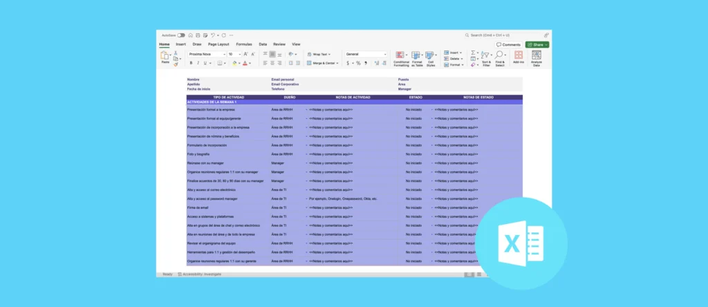 Thumbnail checklist onboarding