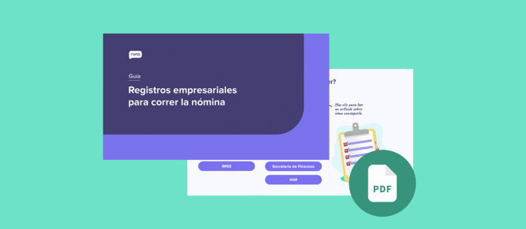 Guía de registros empresariales para correr la nómina en PDF.