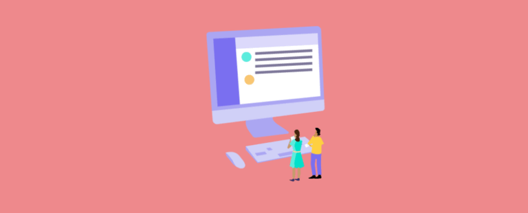 dos personas viendo un monitor