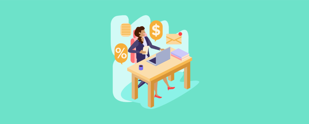 Persona de finanzas estresada por mucho trabajo
