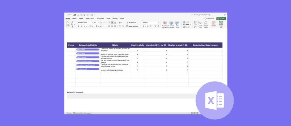 Thumbnail plantilla de hábitos laborales saludables