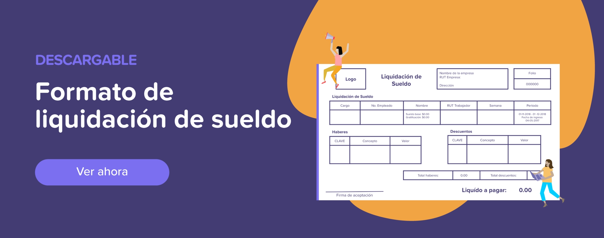 Ver ahora formato de liquidación de sueldo