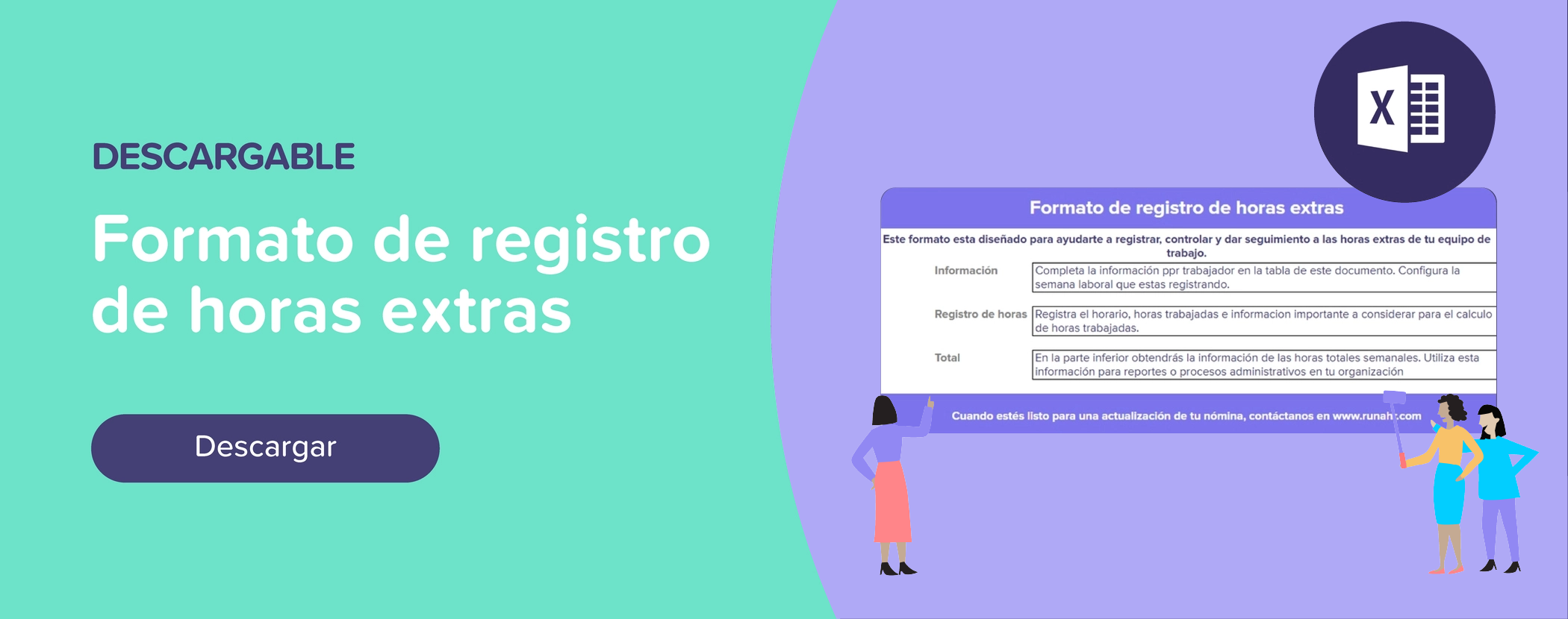Descargar formato de registro de horas extras