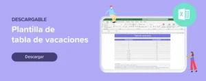 Descargar Plantilla de tabla de vacaciones en México