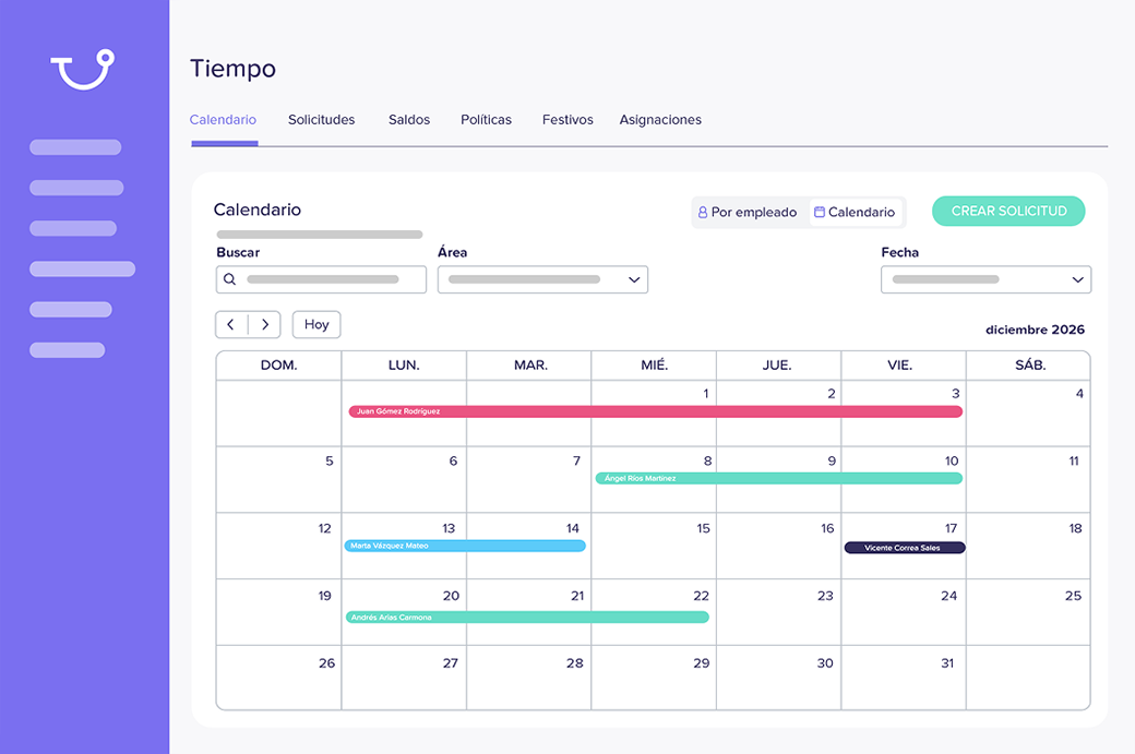 Visualiza los eventos en el calendario