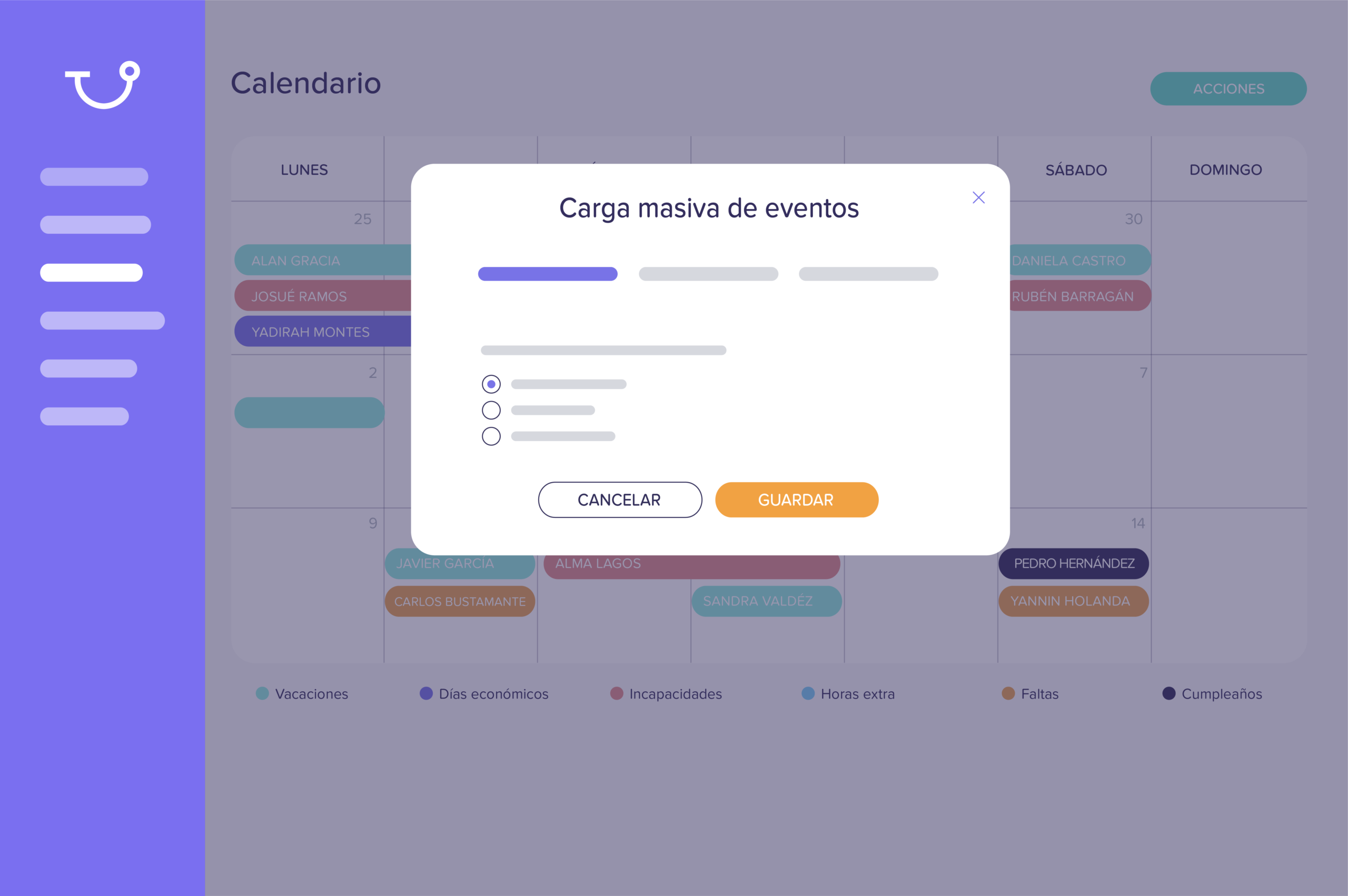 Carga masiva de incidencias sin problema
