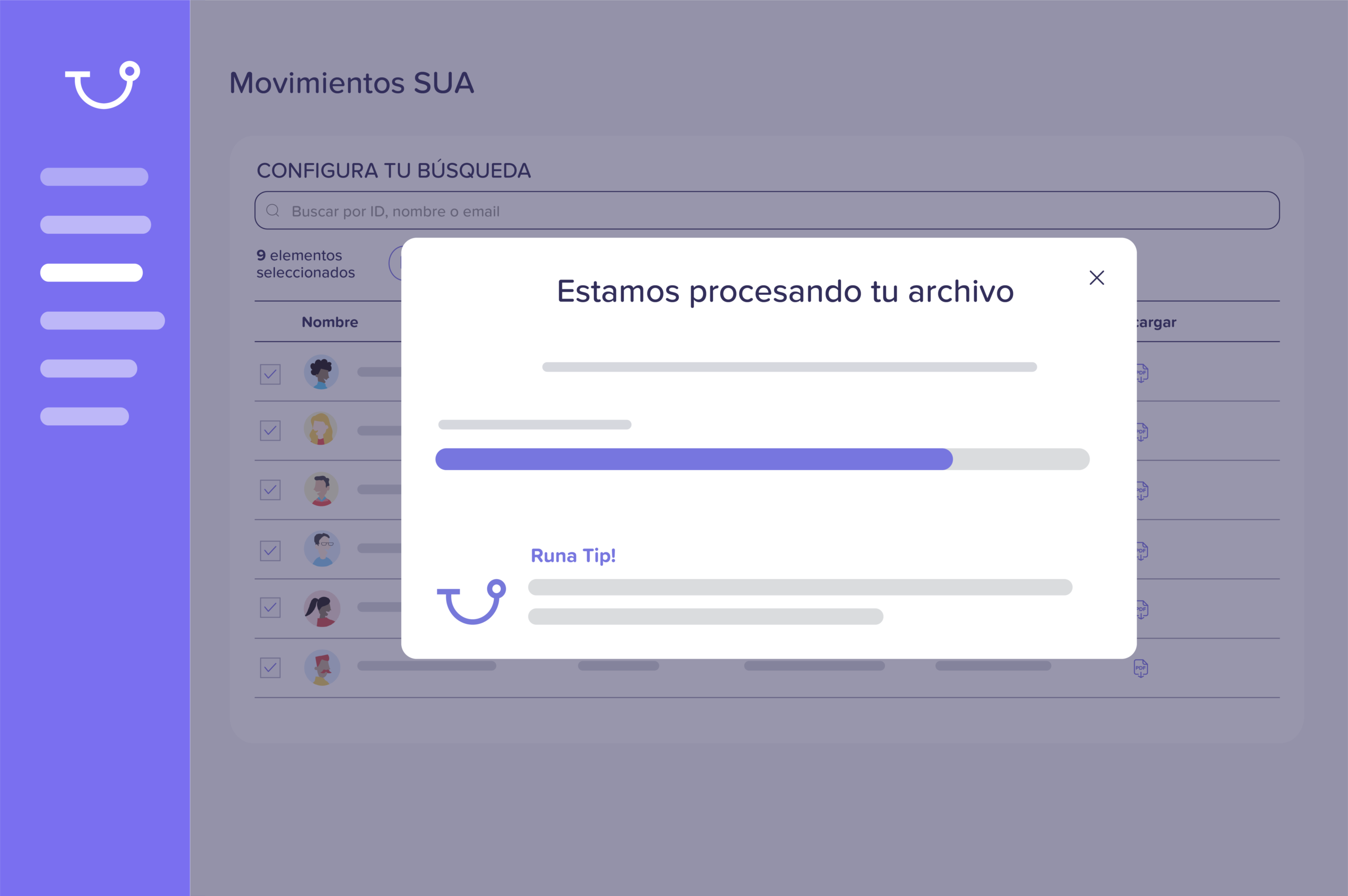 Genera archivos TXT para cargar al SUA