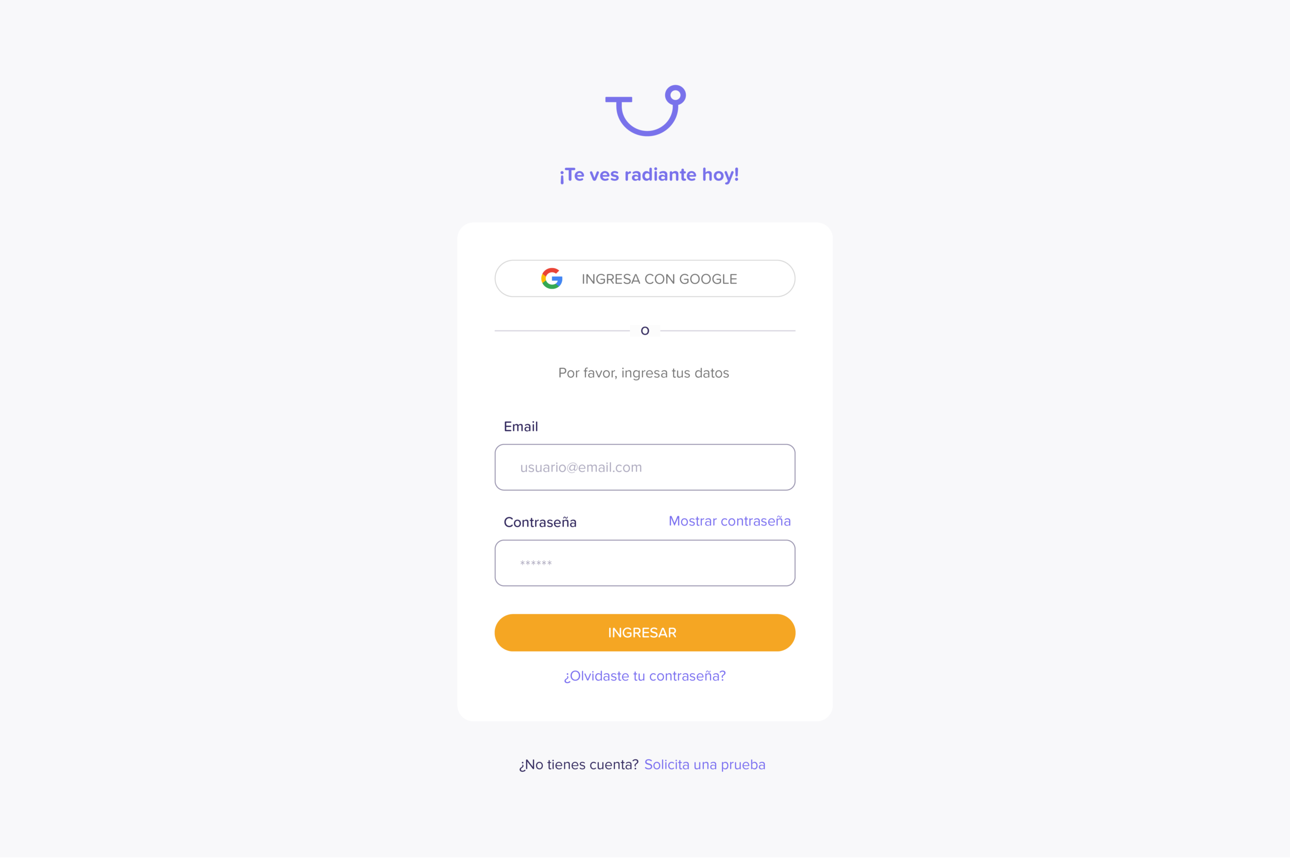 Ingresa la plataforma con tu correo empresarial
