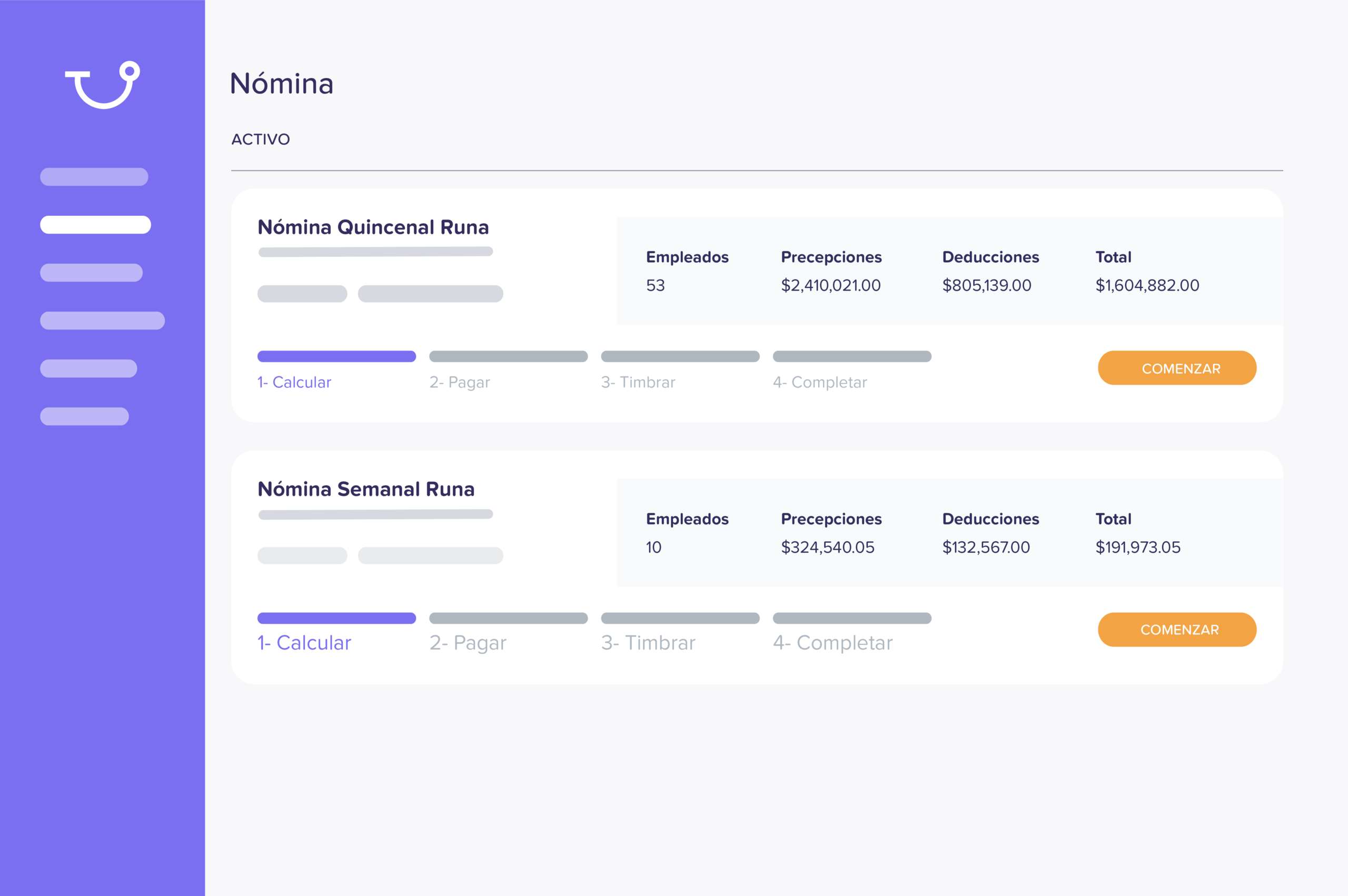 Nóminas históricas en automático