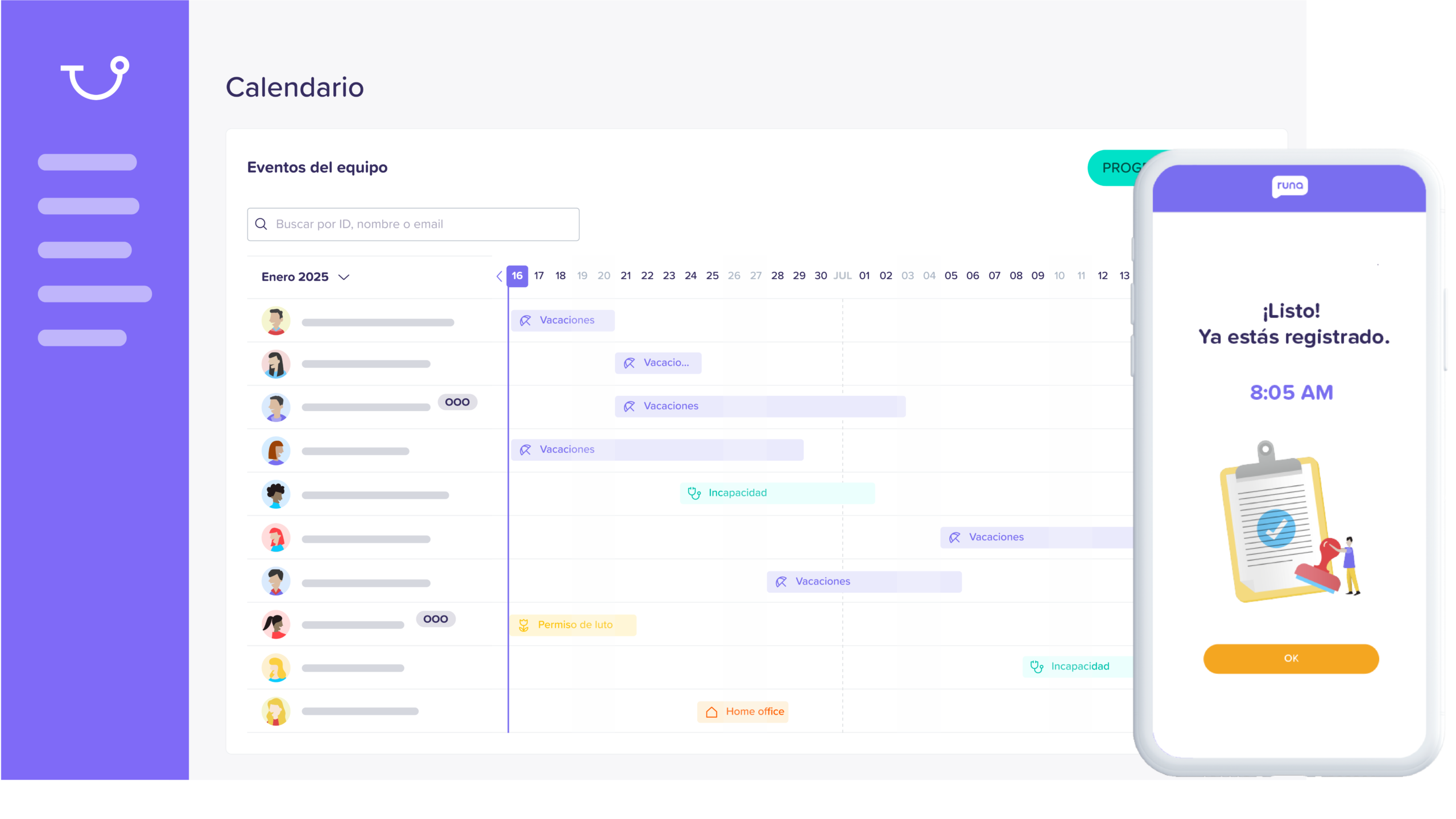 Control avanzado de asistencias y horarios
