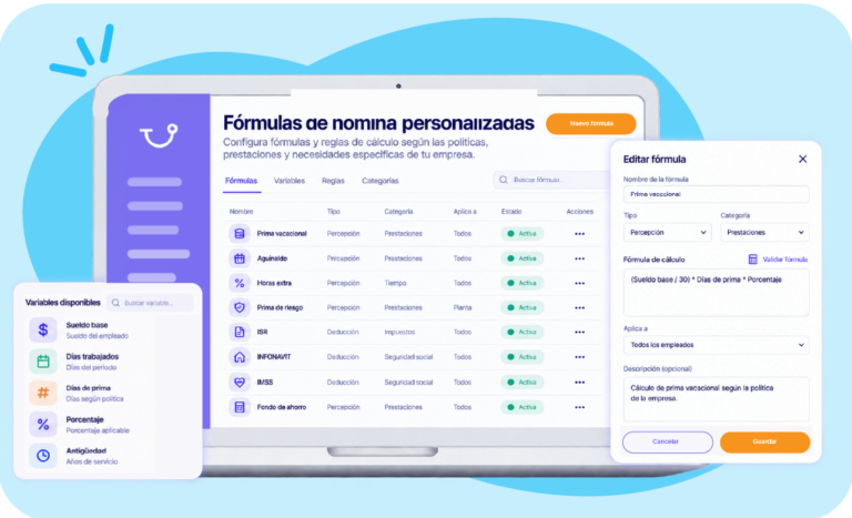 Fórmulas de nómina personalizadas