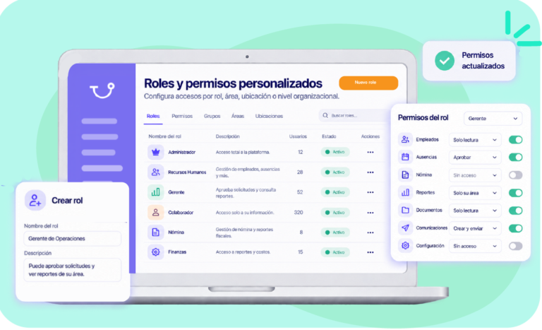Roles y permisos personalizados